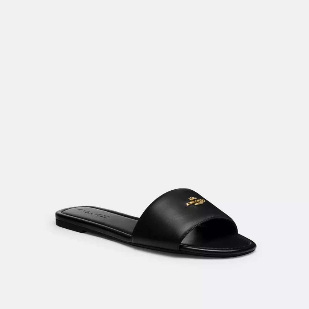 Black slide Coach sandal